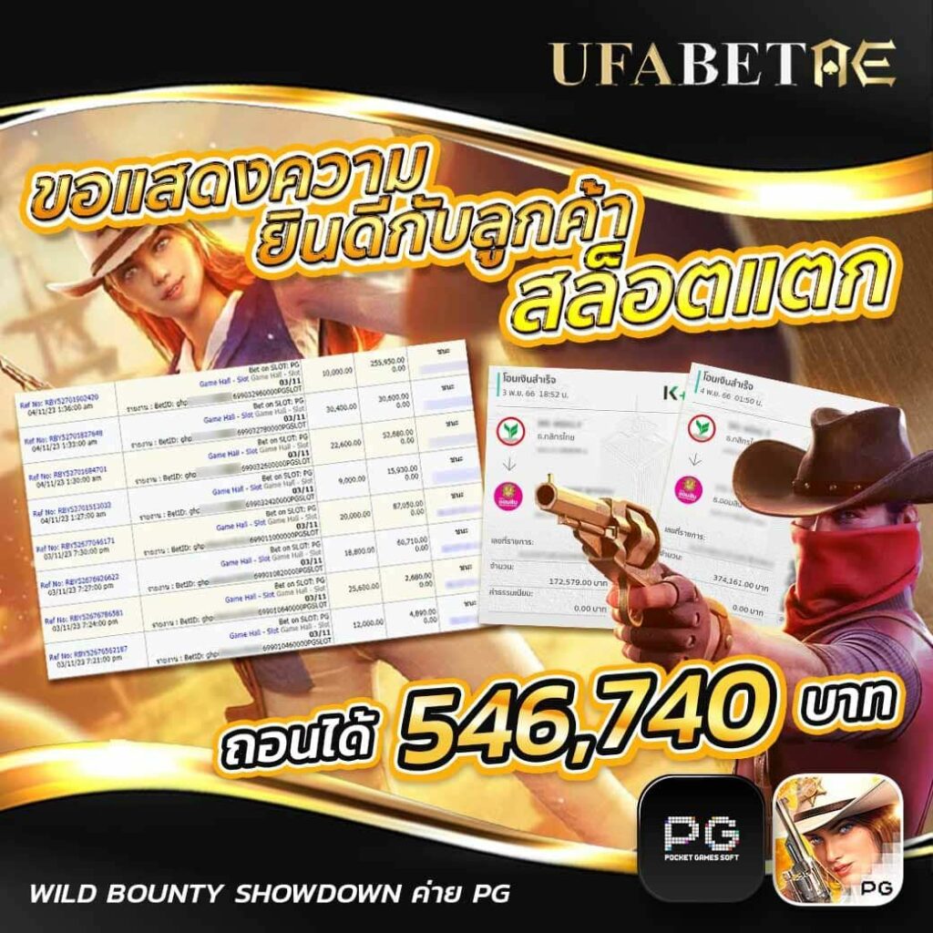 Wild Bounty Showdown สล็อตแตกเงินแสน UFABETAE